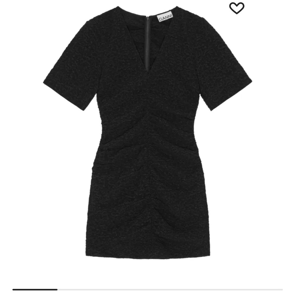 Ganni Black Jacquard mini dress